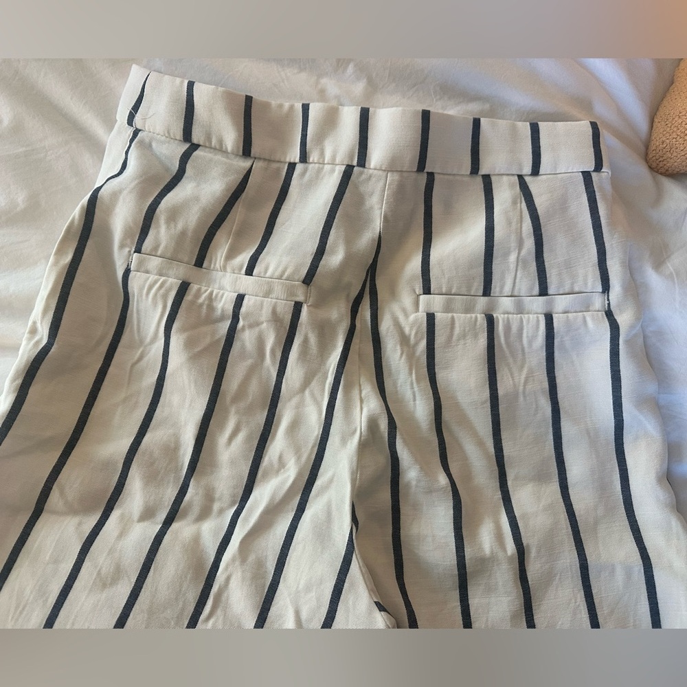H&M White and Blue Striped Trousers - Picture 3 of 4